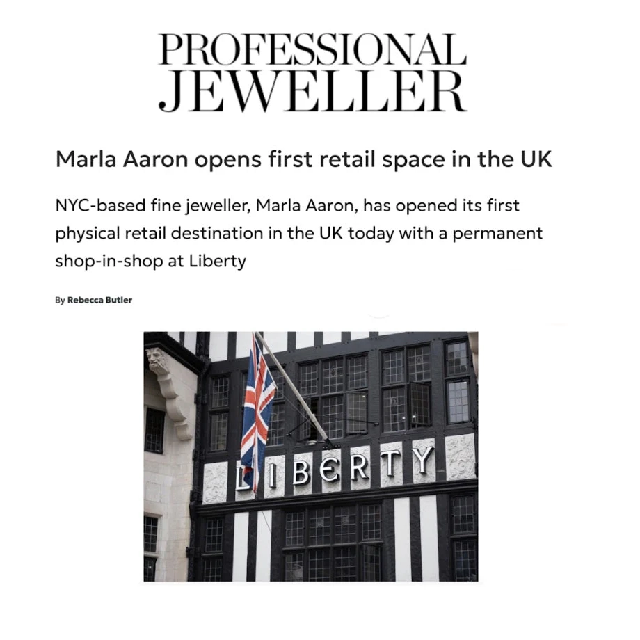 Marla Aaron opens first retail space in the UK