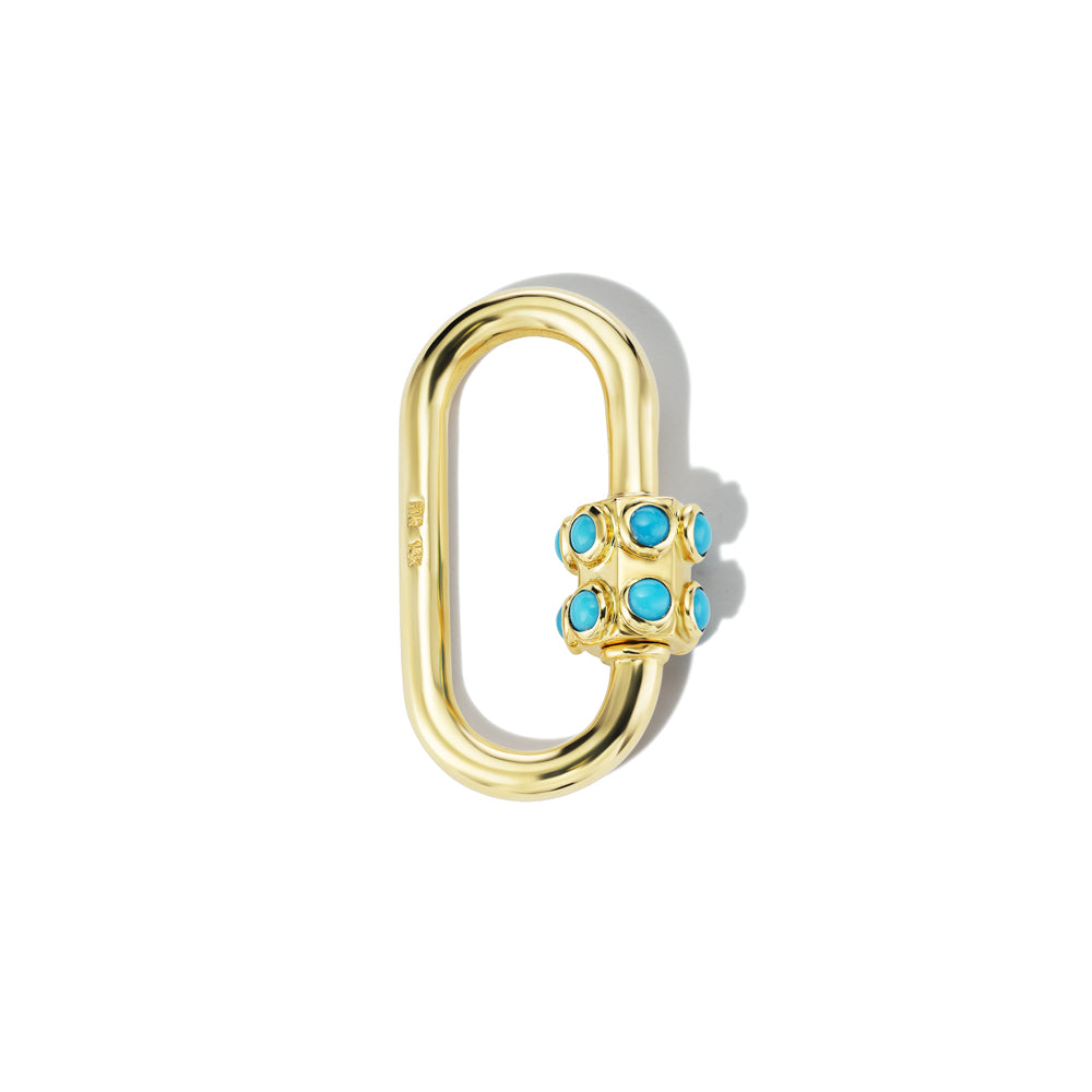 Stoned Medium Lock with Turquoise