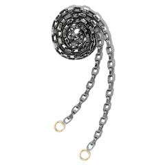 Biker Chain Necklace in Blackened Silver