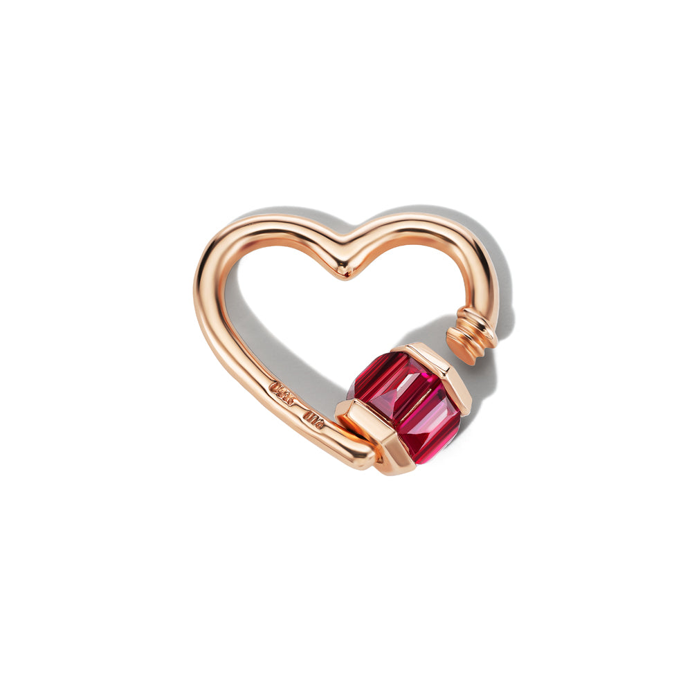 Total Baguette Baby Heartlock with Ruby