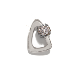 Stoned Free Form Lock with Diamonds