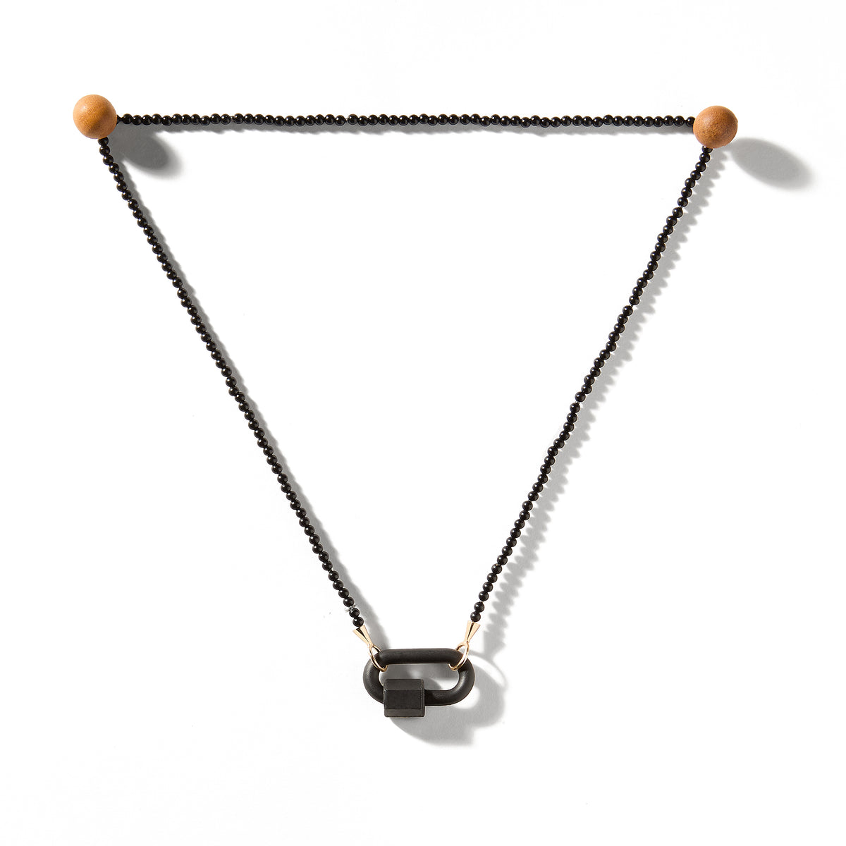 Tone on Stone Rubber Lock Necklace