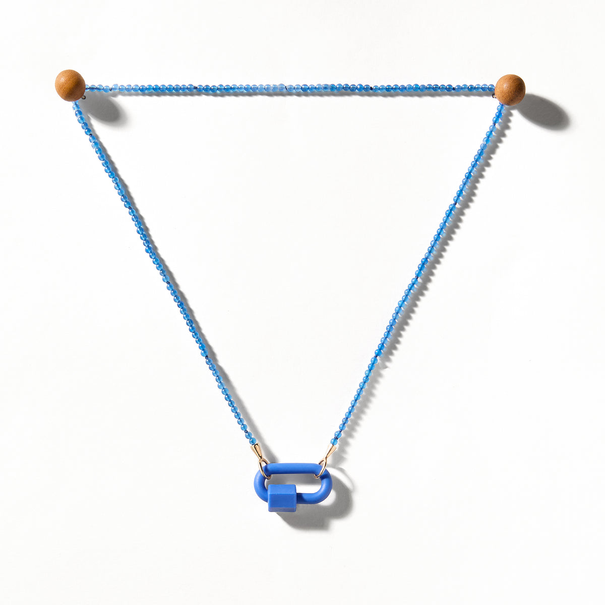 Tone on Stone Rubber Lock Necklace