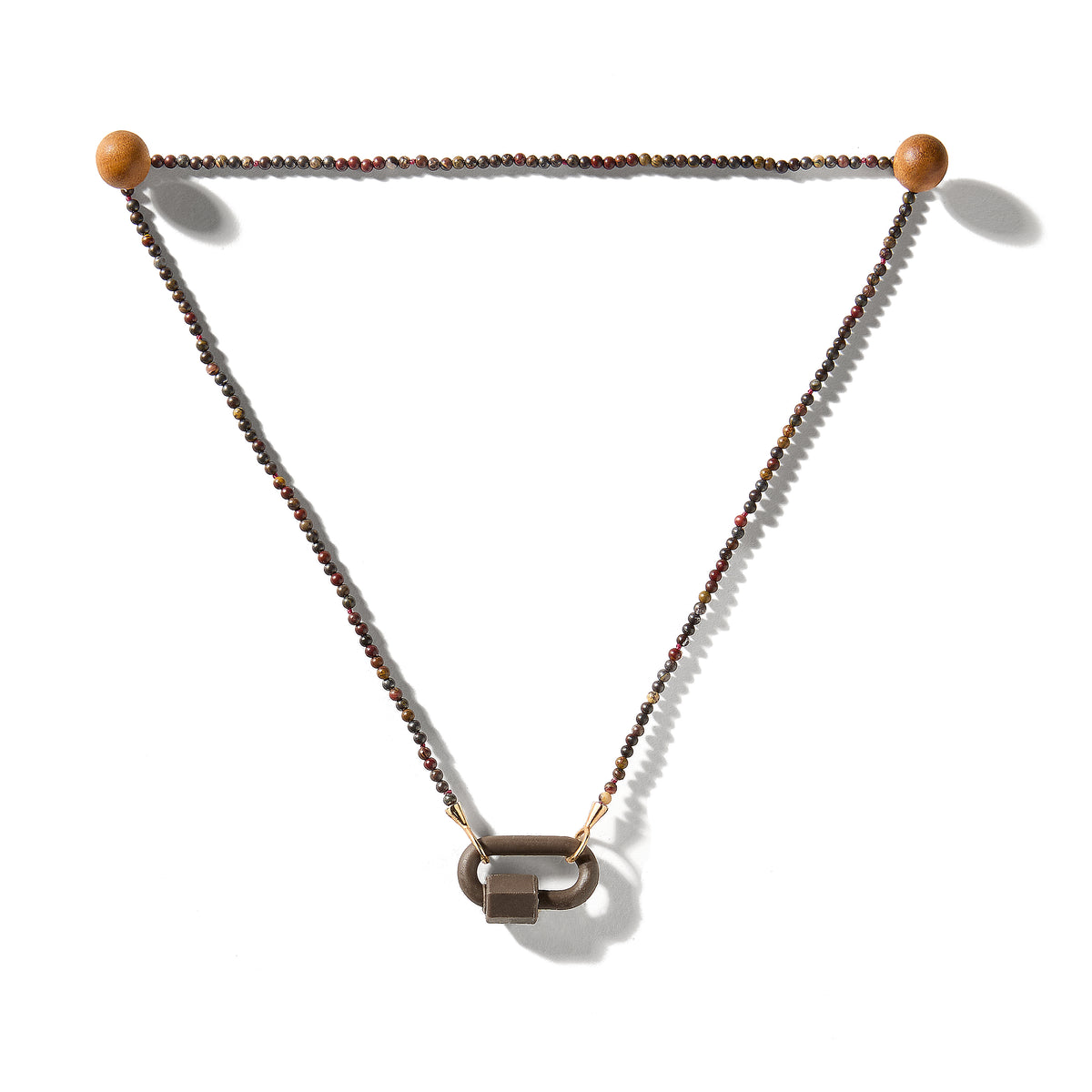 Tone on Stone Rubber Lock Necklace