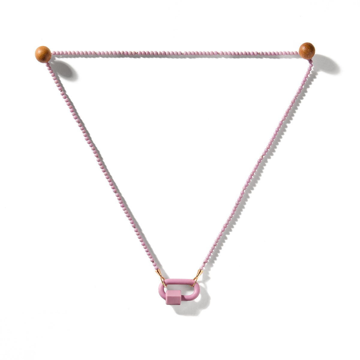 Tone on Stone Rubber Lock Necklace