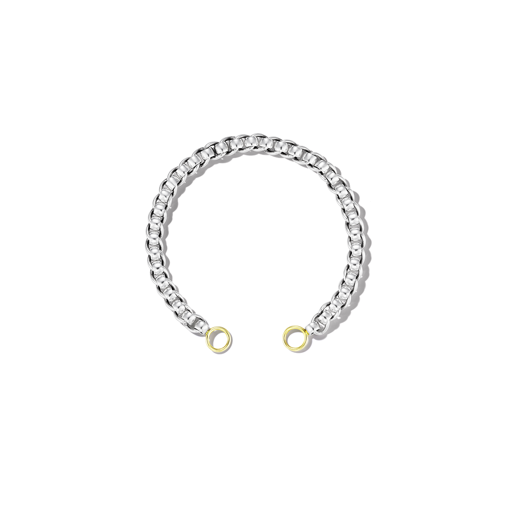 Rolling Curb Bracelet in Silver