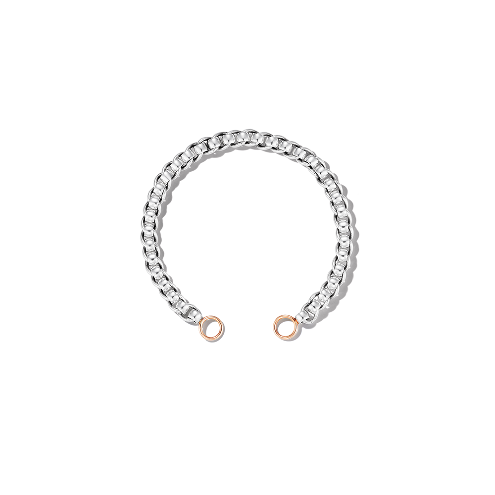 Rolling Curb Bracelet in Silver