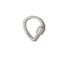 Thick small silver drop charm with closed clasp